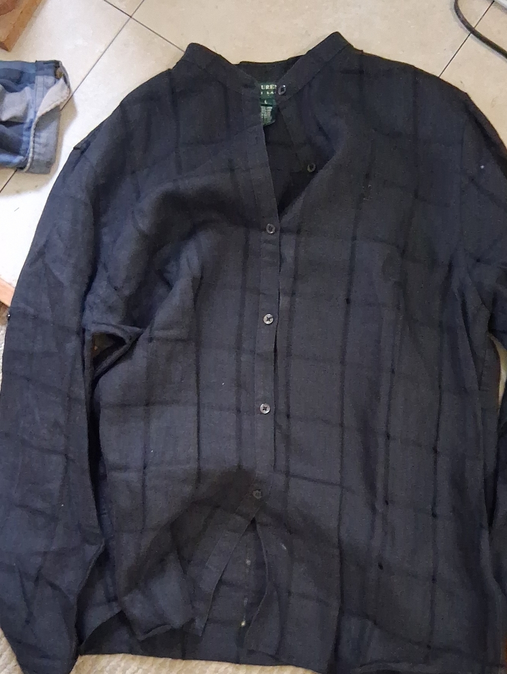 Ralph lauren linen women's button up shirt L